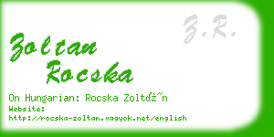 zoltan rocska business card